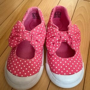 Polka Dot Pink Kids Shoes size 7 stride tote